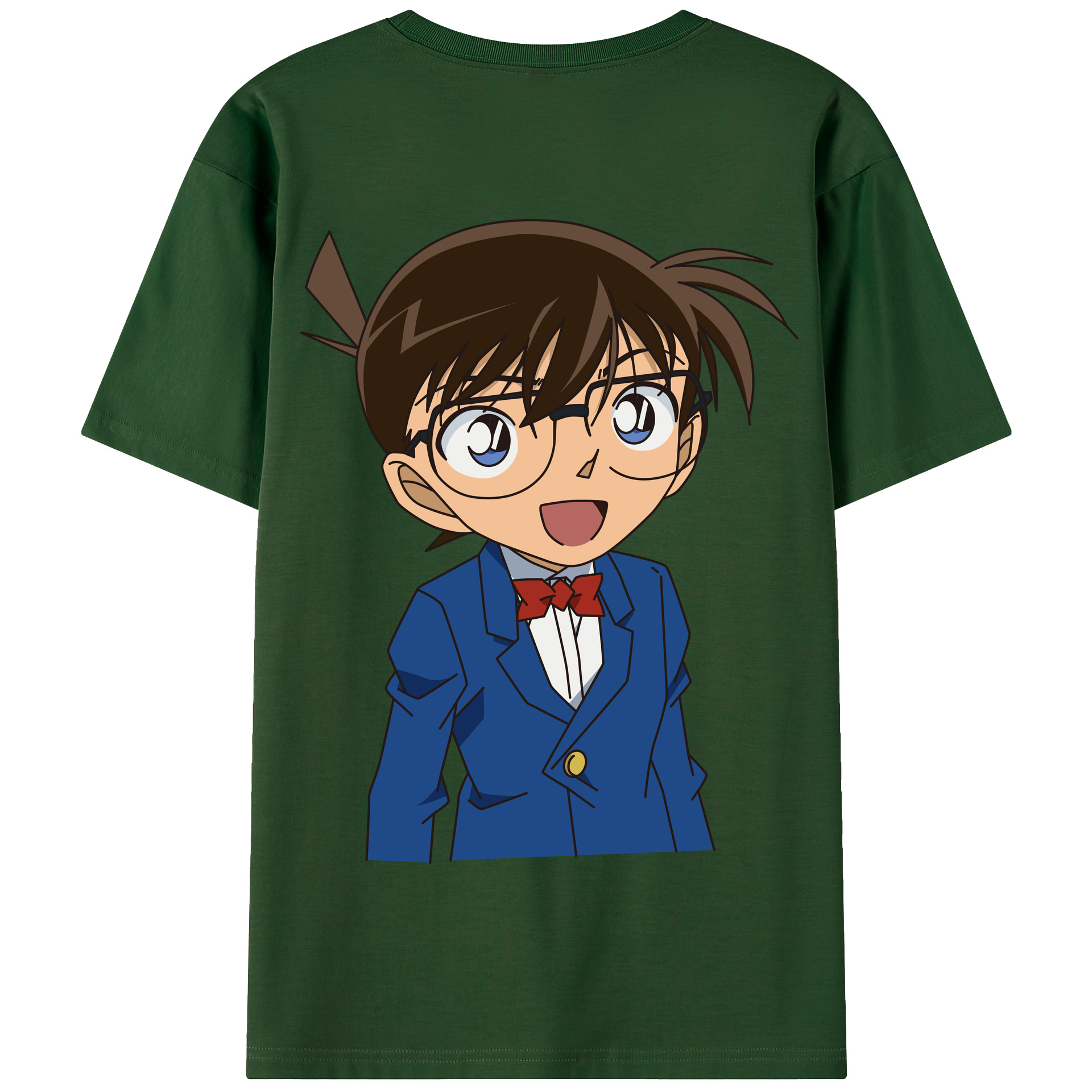 （画像用） 名探偵コナン 江戸川 コナン Detective Conan Conan Edogawa 綿100％半袖Tシャツ（背面プリント）